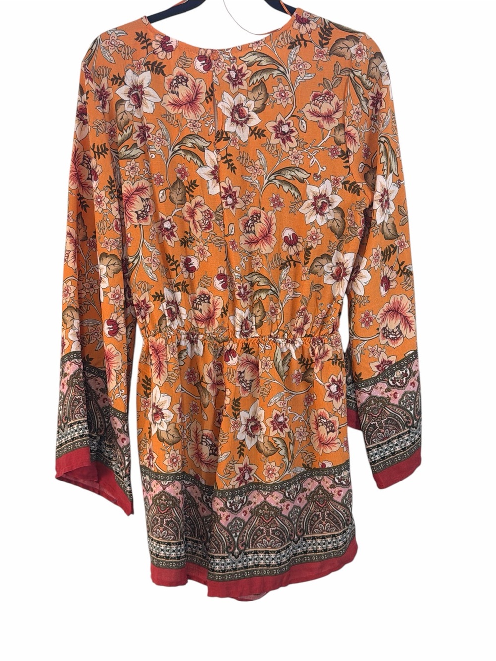 Timing boho floral romper with bell sleeves Size Large NWT - Picture 2 of 5